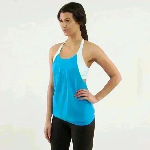 Lululemon Practice Freely Tank size 4 
Beach Blanket Blue / Aquamarine - Picture 1 of 15